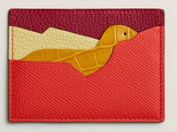 High-end Nile crocodile leather short clip high-end genuine leather wallet blue tear color wallet