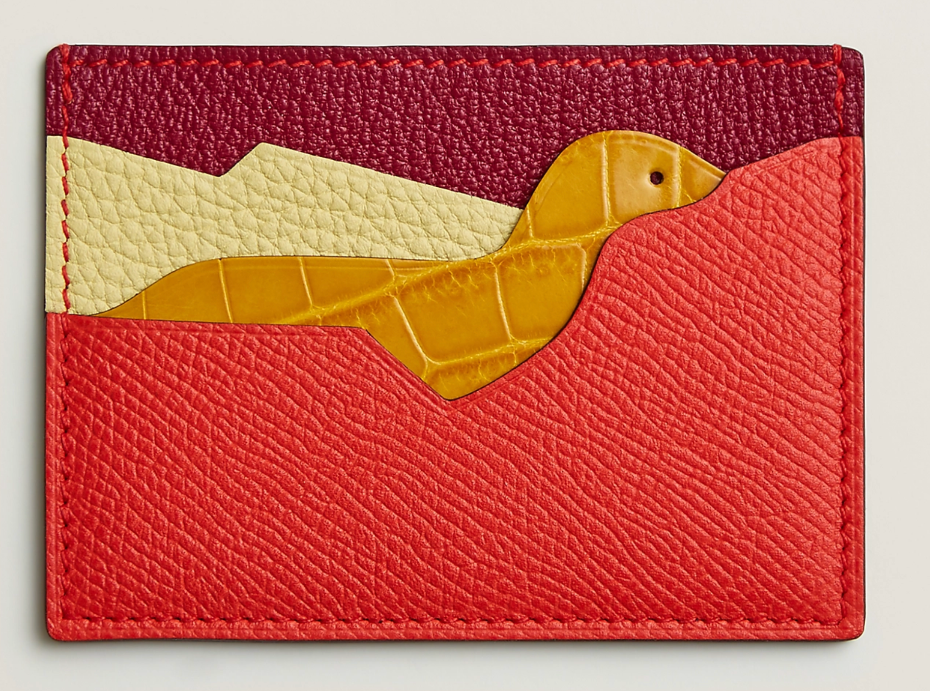 High-end Nile crocodile leather short clip high-end genuine leather wallet blue tear color wallet