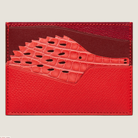 High-end Nile crocodile leather short clip high-end genuine leather wallet blue tear color wallet