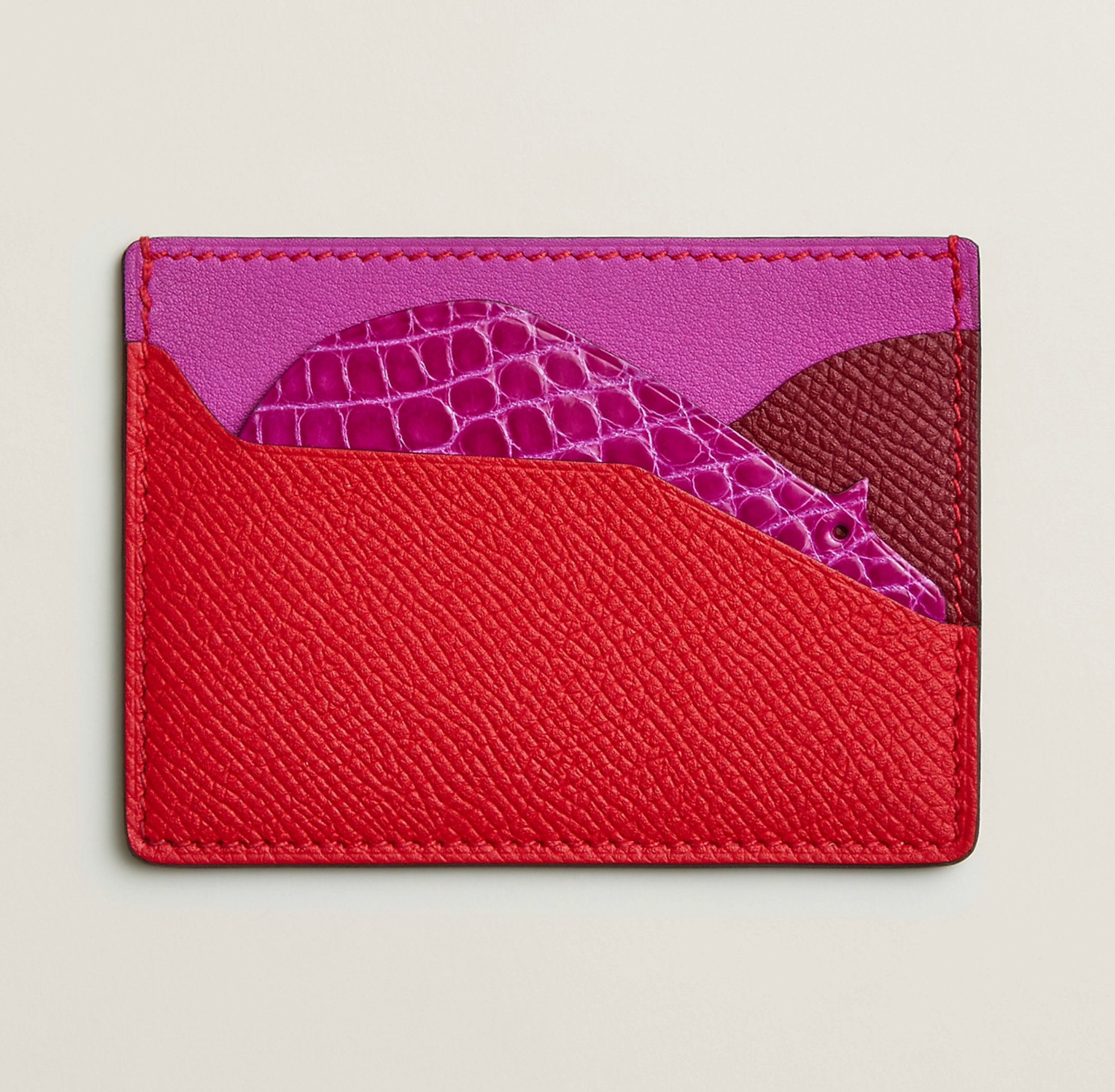 High-end Nile crocodile leather short clip high-end genuine leather wallet blue tear color wallet