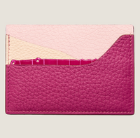 High-end Nile crocodile leather short clip high-end genuine leather wallet blue tear color wallet