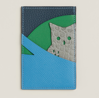 High-end Nile crocodile leather short clip high-end genuine leather wallet blue tear color wallet