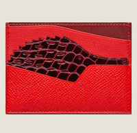 High-end Nile crocodile leather short clip high-end genuine leather wallet blue tear color wallet