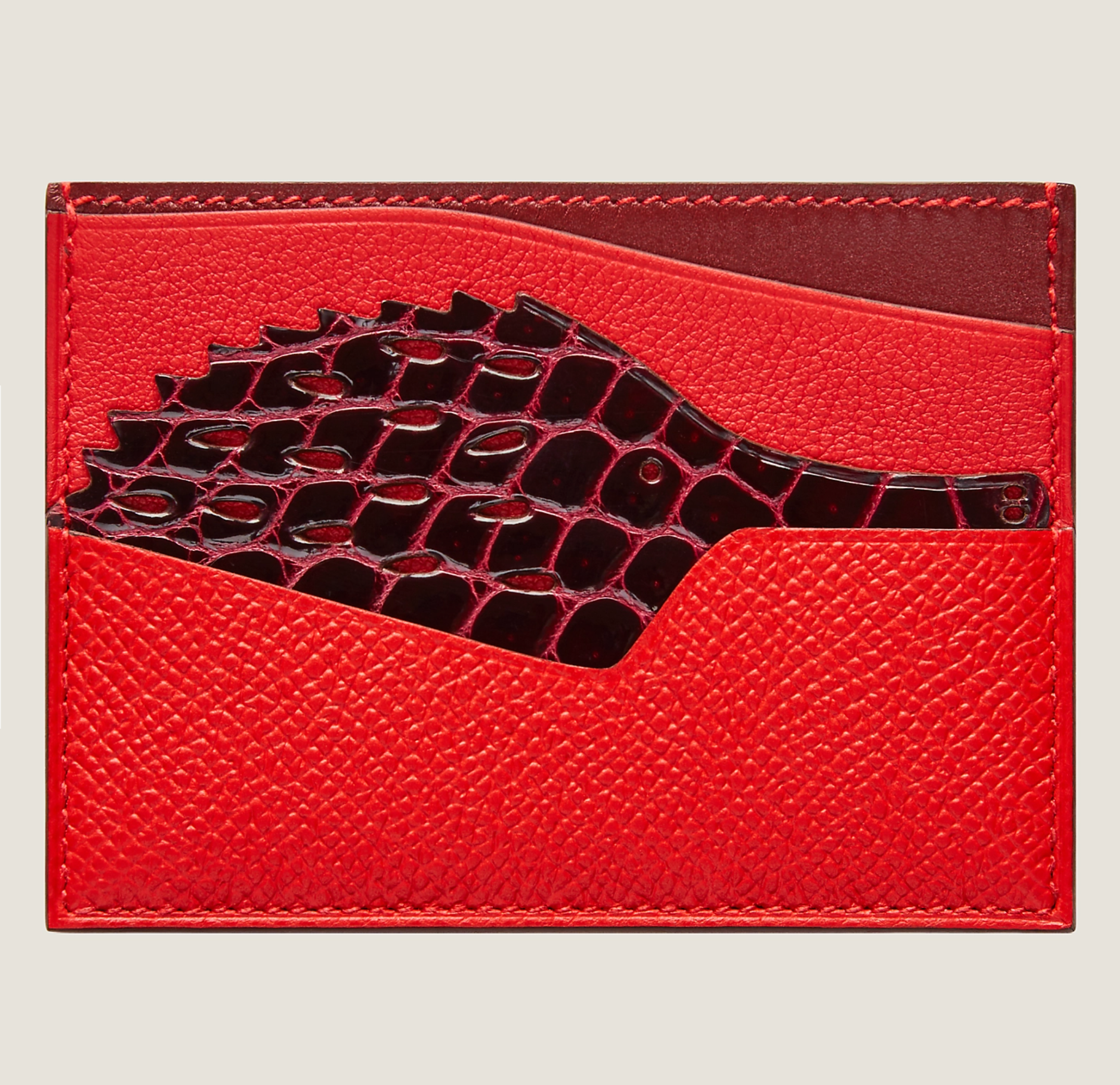 High-end Nile crocodile leather short clip high-end genuine leather wallet blue tear color wallet