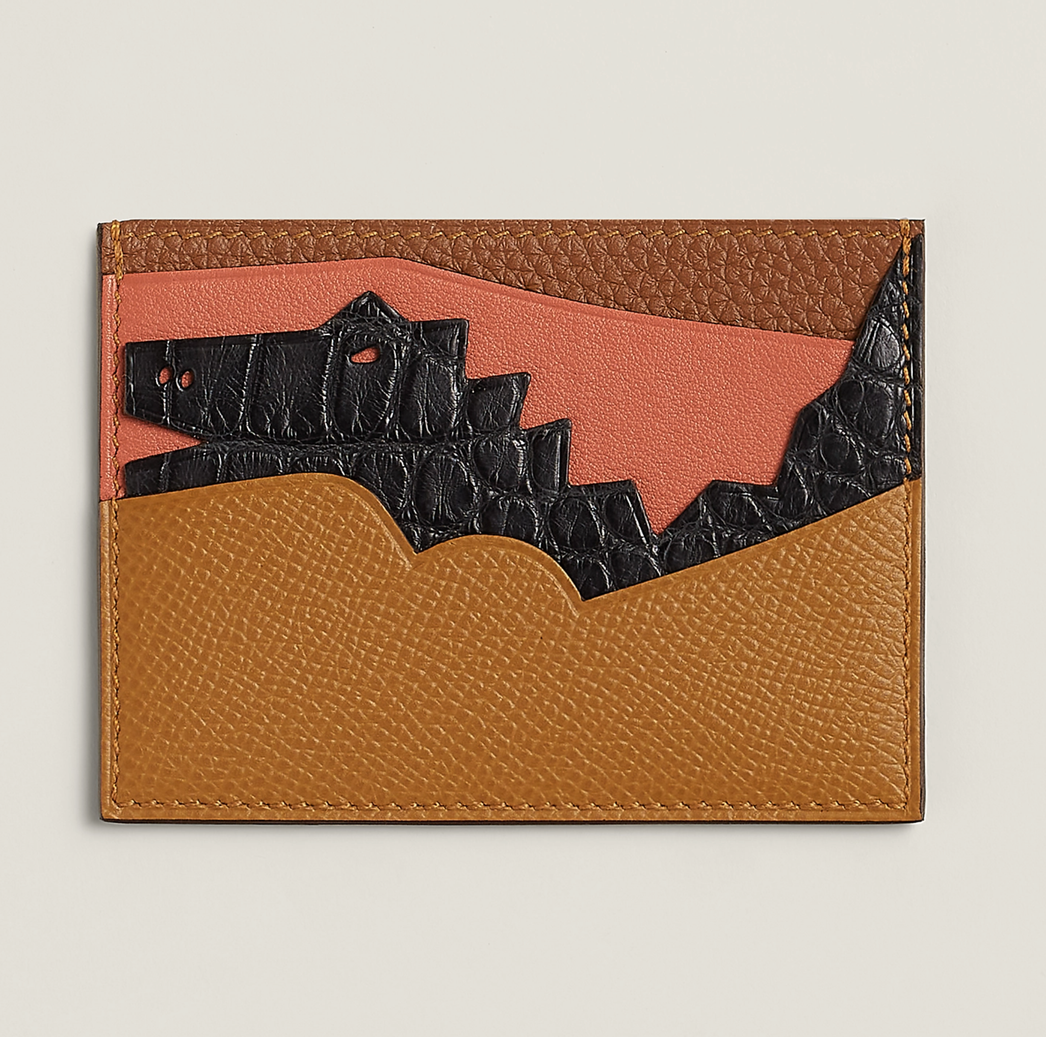High-end Nile crocodile leather short clip high-end genuine leather wallet blue tear color wallet