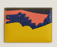 High-end Nile crocodile leather short clip high-end genuine leather wallet blue tear color wallet
