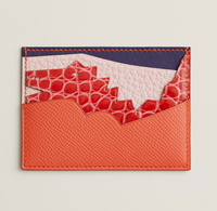 High-end Nile crocodile leather short clip high-end genuine leather wallet blue tear color wallet