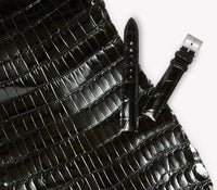 【FOBO】Expédition immédiate ! Bracelet de montre en cuir de crocodile, artisanat français (Prix de découverte abordable)
