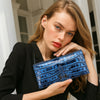 Wallet Nile Crocodile Hermès Long Clip Onyx Stone Polished Yellow