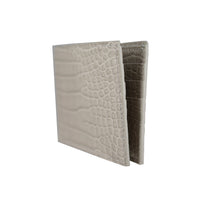Cartera Cartera de cocodrilo negra con clip corto de piel de cocodrilo del Nilo