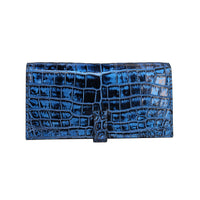 Wallet Nile Crocodile Hermès Long Clip Onyx Stone Polished Yellow