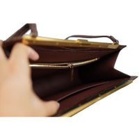 亞光咖色尼羅鱷魚皮口金包｜極簡 Clasp 風格 手工訂製優雅肩背包｜FOBO