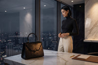 Women's Bags Nile Crocodile Leather Stewardess Bag Onyx Stone Polished Sapphire Constance Bag