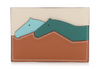 High-end Nile crocodile leather short clip high-end genuine leather wallet blue tear color wallet