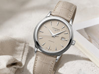 watch strap [FOBO Caiman crocodile leather strap] luxurious texture, showing taste
