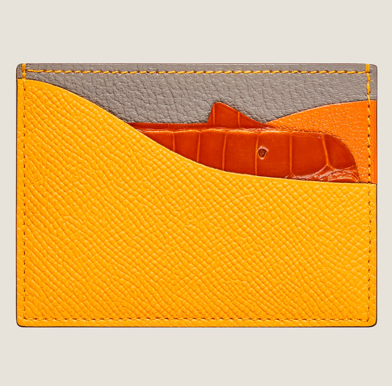 High-end Nile crocodile leather short clip high-end genuine leather wallet blue tear color wallet