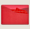 High-end Nile crocodile leather short clip high-end genuine leather wallet blue tear color wallet