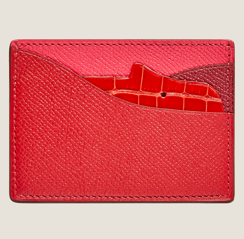 High-end Nile crocodile leather short clip high-end genuine leather wallet blue tear color wallet