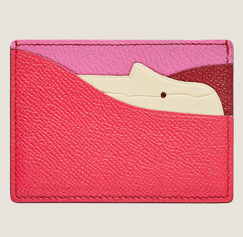 High-end Nile crocodile leather short clip high-end genuine leather wallet blue tear color wallet