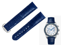 watch strap [FOBO Caiman crocodile leather strap] luxurious texture, showing taste