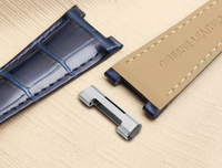 watch strap [FOBO Caiman crocodile leather strap] luxurious texture, showing taste