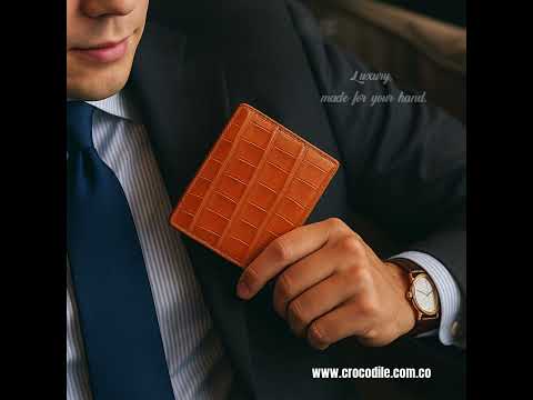 奢華黑色河口鱷魚皮短夾：愛馬仕工藝手縫，菁英的低語式權力