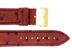 真皮錶帶 鴕鳥皮革 watch strap 咖色