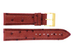 真皮錶帶 鴕鳥皮革 watch strap 咖色