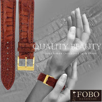 watch strap【FOBO 凱門鱷魚皮錶帶】奢華質感，彰顯品味